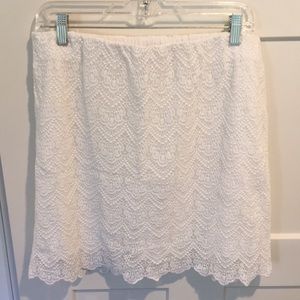 2/$30 J. Crew White Lace Skirt